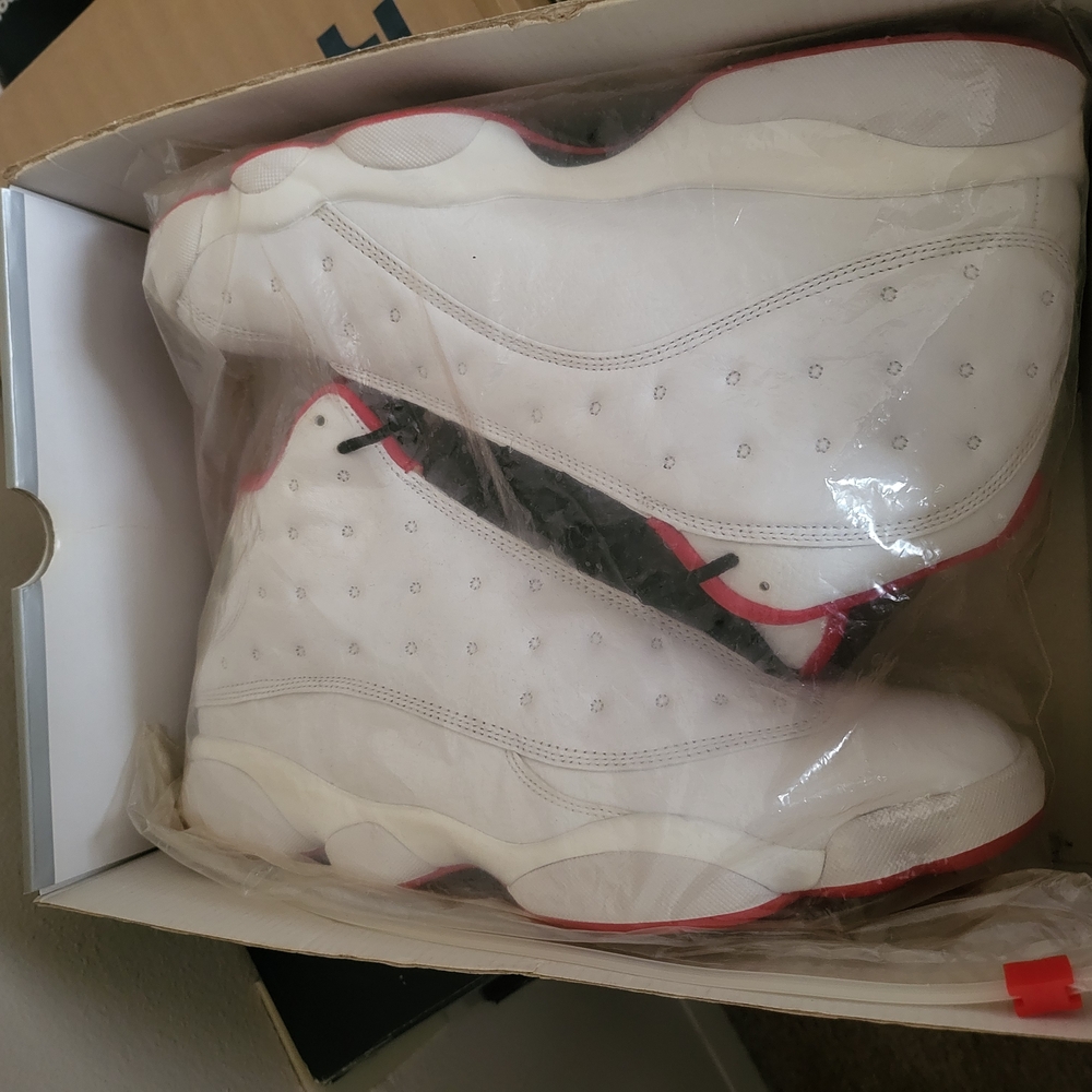 Air Jordan Retro 13 Sneakers - White and Red